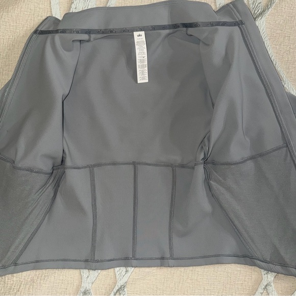 NEW! Alo Airbrush Corset Full Zip Jacket- Lunar Grey/Small - Picture 11 of 13